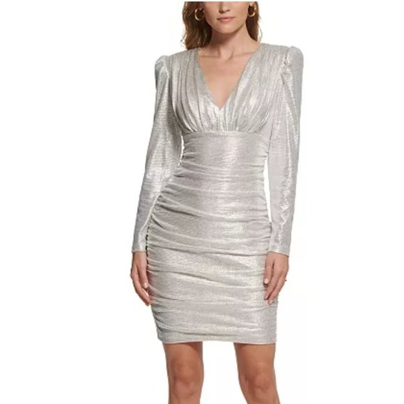 vince camuto champagne dress NWT Vince Camuto Sequin Cold Shoulder Dress in Champagne [SZ 10 ] #F128